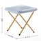 Emma and Oliver Ersa Oversize Folding Saucer Moon Chair and Ottoman for Dorm and Bedroom with Steel Frames
